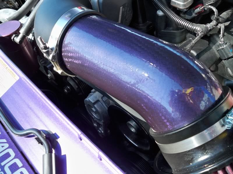 LMI intake installed...purple carbon fiber??? Dodge Challenger Forum
